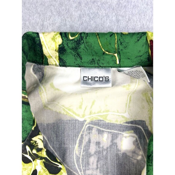 Chicos Art to Wear Floral Blazer Womens 3 Multicolor Button Front Jacket - Picture 10 of 12